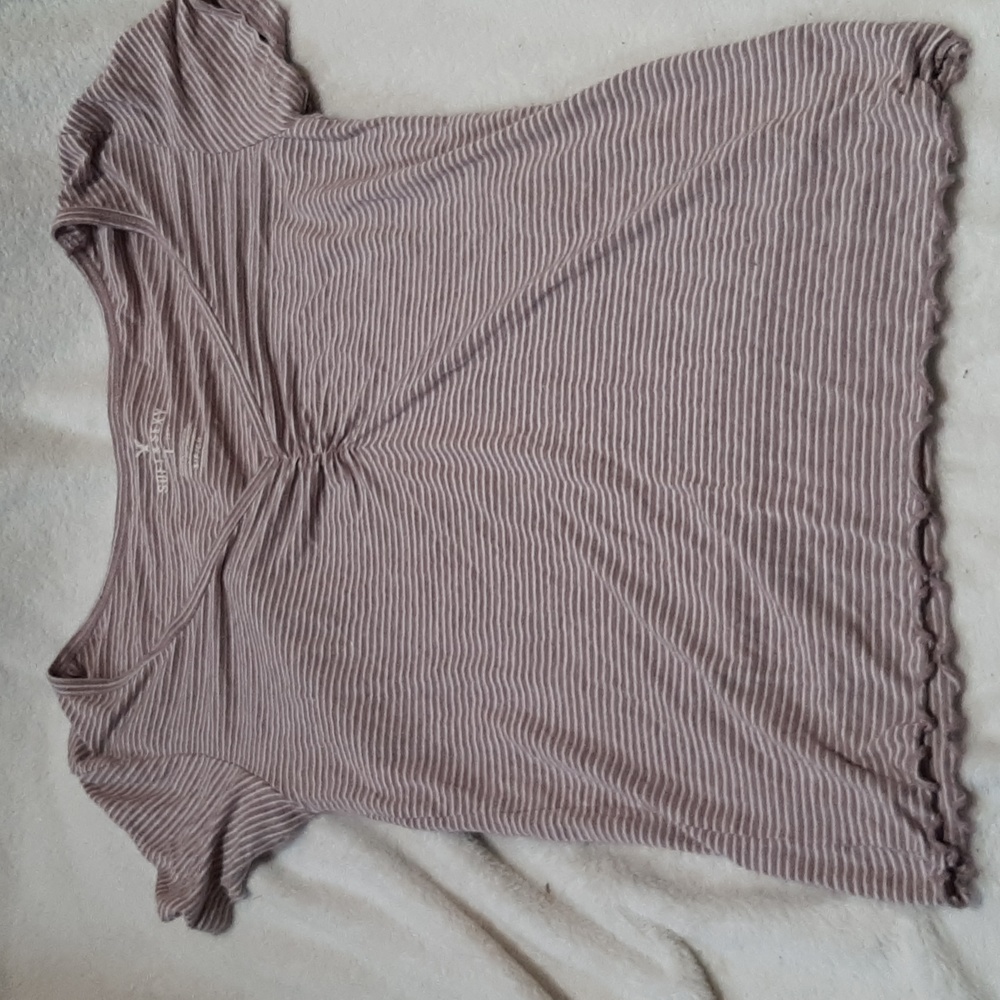 Stripped fitted tee